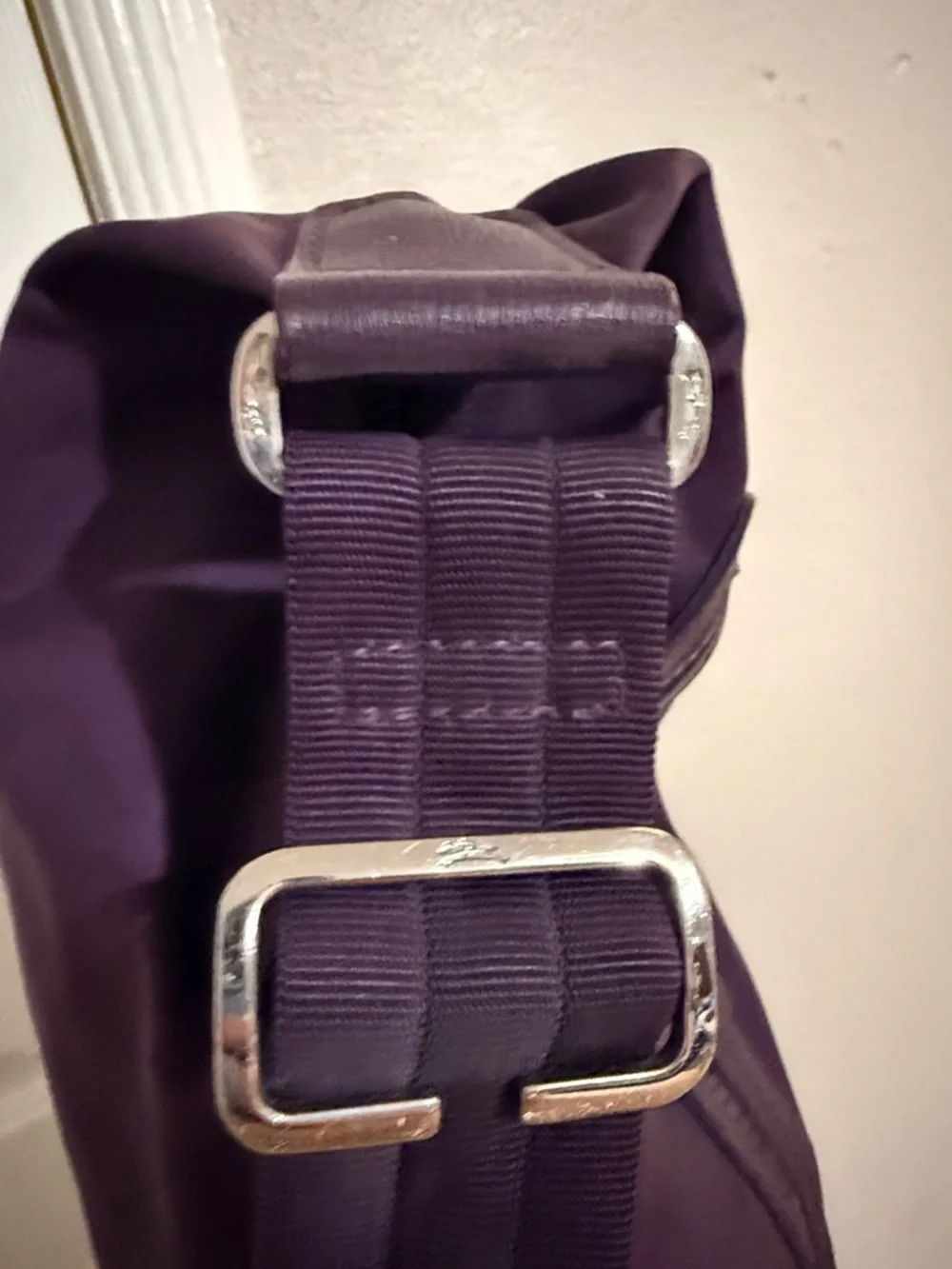Longchamp Plum Le Pliage Neo Nylon Crossbody Handbag - Picture 3 of 8